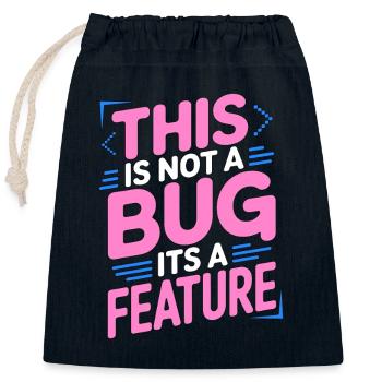 Game Developer This Is Not A Bug Game Programming - Verschließbarer Geschenkbeutel aus Baumwolle (25x30cm) - Navy - Vorne
