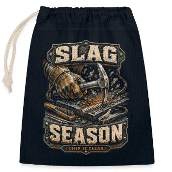 Welder Welding Specialist - Closable cotton gift bag (25x30cm) - navy - Front