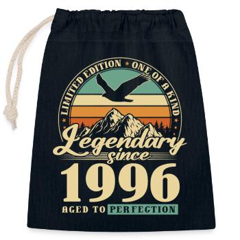 Gift, born in 1996, 30th birthday, 30 years - Closable cotton gift bag (25x30cm) - navy - Front