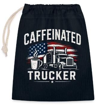 Truck Driver Logistics Profession - Closable cotton gift bag (25x30cm) - navy - Front
