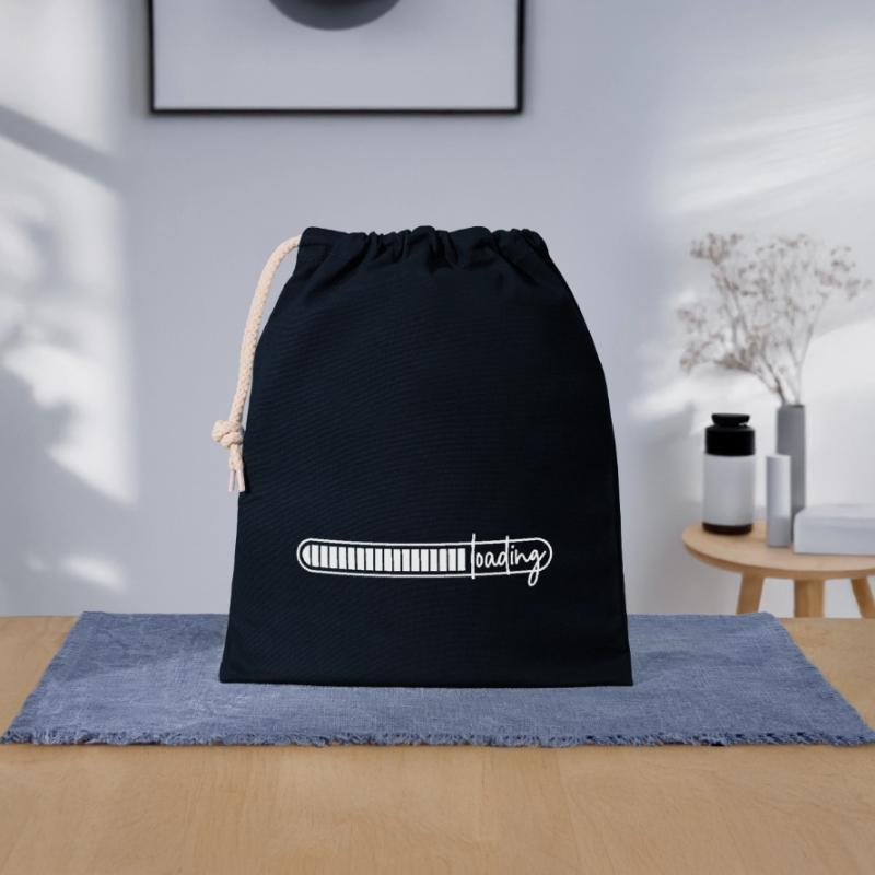 loading bar - loading - loading Closable cotton gift bag (25x30cm)