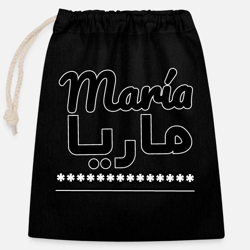 Mary - Closable cotton gift bag (25x30cm) - black