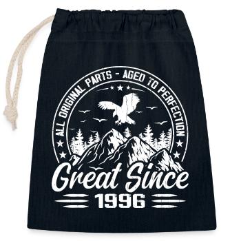Vintage 1996 Vintage 1996 Birthday Gift - Closable cotton gift bag (25x30cm) - navy - Front