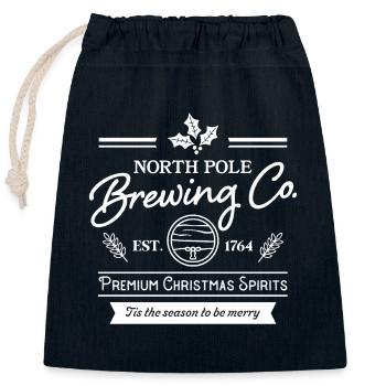 North Pole Brewing Co. - Verschließbarer Geschenkbeutel aus Baumwolle (25x30cm) - Navy - Vorne