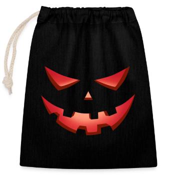 Halloween Costume - Closable cotton gift bag (25x30cm) - black - Front