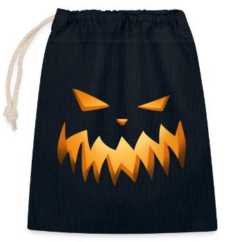 Halloween Costume, Monster - Closable cotton gift bag (25x30cm) - navy - Front