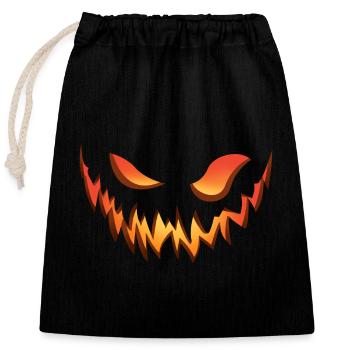 horrible monster for Halloween party - Closable cotton gift bag (25x30cm) - black - Front