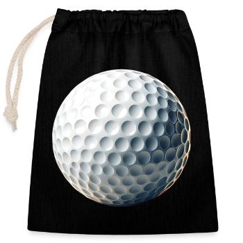 Golfe - Sac cadeau en coton avec cordon (25 x 30 cm) - noir - Devant