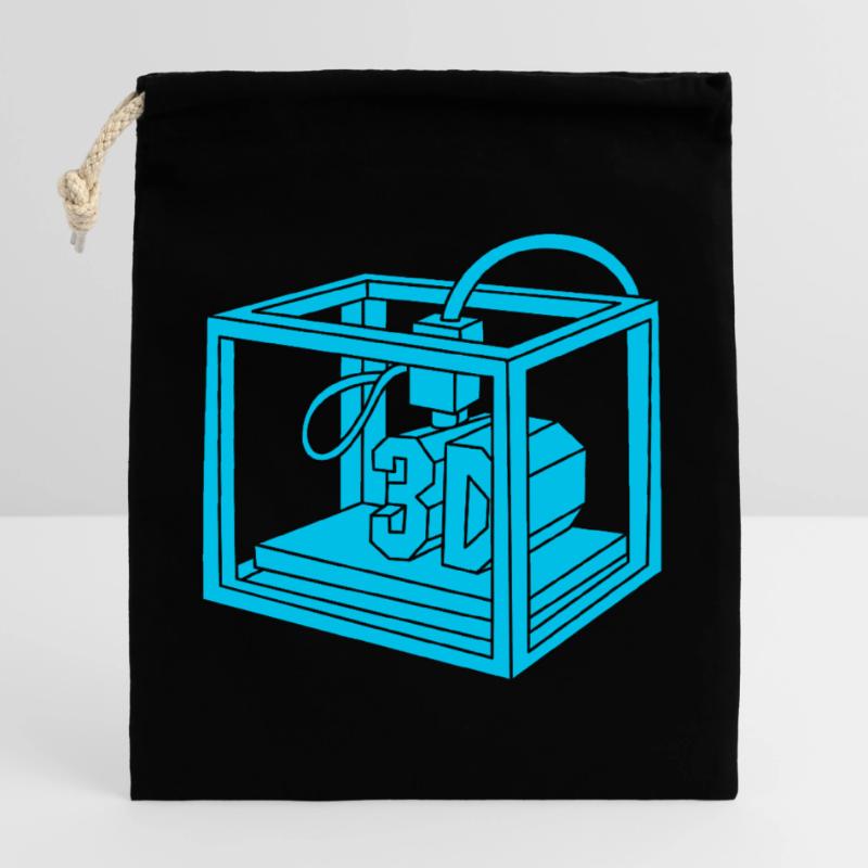Impression 3D Impression Prototype Sac cadeau en coton avec cordon (25 x 30 cm)