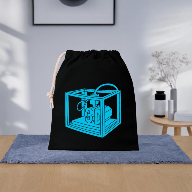Impression 3D Impression Prototype Sac cadeau en coton avec cordon (25 x 30 cm)
