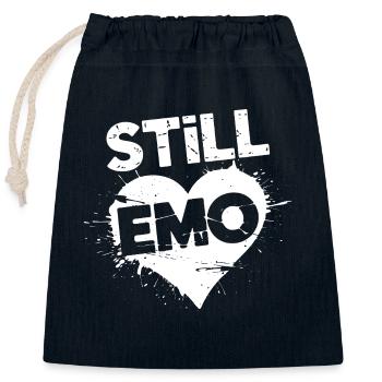 Toujours Emo ! Emo Goth Alternative - Sac cadeau en coton avec cordon (25 x 30 cm) - bleu marine - Devant