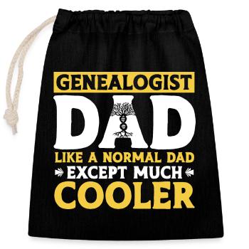 Généalogie Généalogie Généalogiste - Sac cadeau en coton avec cordon (25 x 30 cm) - noir - Devant