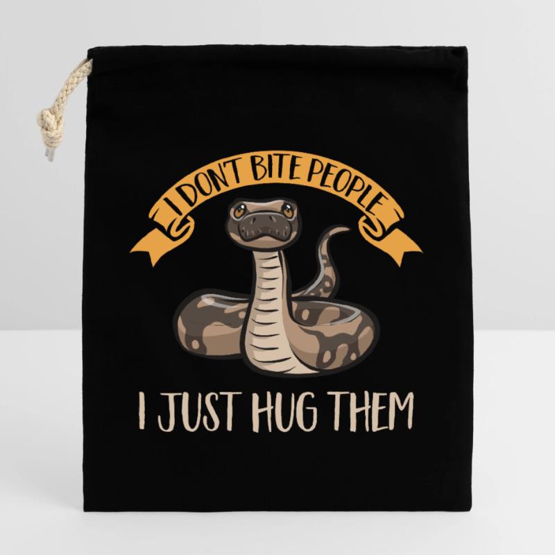 Ball Python Snake King Python Sac cadeau en coton avec cordon (25 x 30 cm)