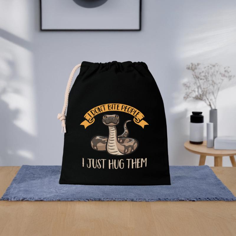 Ball Python Snake King Python Sac cadeau en coton avec cordon (25 x 30 cm)