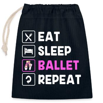 Ballet Ballet Dancer - Closable cotton gift bag (25x30cm) - navy - Front