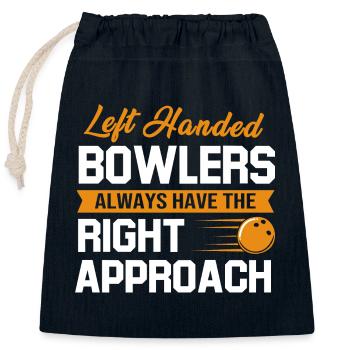 Bowling Bowler Bowling Skittles Bowling Ball - Closable cotton gift bag (25x30cm) - navy - Front