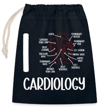 Kardiologie Krankenschwester Kardiologe - Verschließbarer Geschenkbeutel aus Baumwolle (25x30cm) - Navy - Vorne