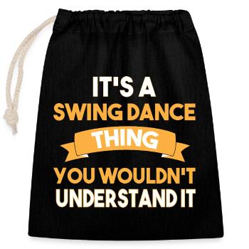 Swing Swing-Musik - Verschließbarer Geschenkbeutel aus Baumwolle (25x30cm) - Schwarz - Vorne