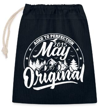 Mai 2015 Anniversaire Mai 2015 Cadeau Mai 2015 Mai - Sac cadeau en coton avec cordon (25 x 30 cm) - bleu marine - Devant