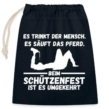 Schützenverein Bier Schützenfest - Verschließbarer Geschenkbeutel aus Baumwolle (25x30cm) - Navy - Vorne