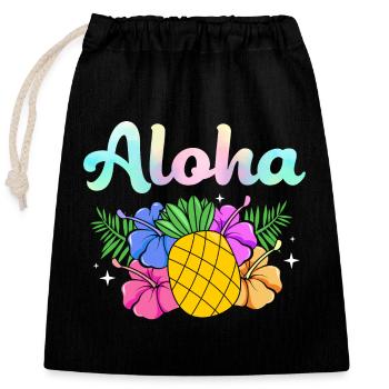 Maui Hawaii Hawaiian - Verschließbarer Geschenkbeutel aus Baumwolle (25x30cm) - Schwarz - Vorne