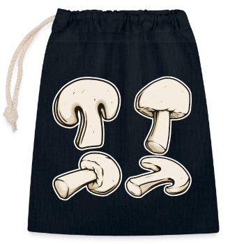 Champignon Kostüm Pilz Klamotten Karneval Pilze - Verschließbarer Geschenkbeutel aus Baumwolle (25x30cm) - Navy - Vorne