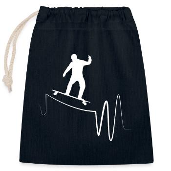 Longboard Longboarder Longboarding - Verschließbarer Geschenkbeutel aus Baumwolle (25x30cm) - Navy - Vorne