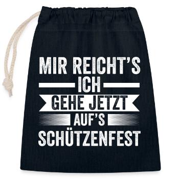 Schützenverein Schützenfest - Verschließbarer Geschenkbeutel aus Baumwolle (25x30cm) - Navy - Vorne