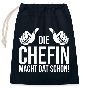 Arbeit Kollegen Büro Teamleiter Führungskraft Chef - Verschließbarer Geschenkbeutel aus Baumwolle (25x30cm) - Navy - Vorne