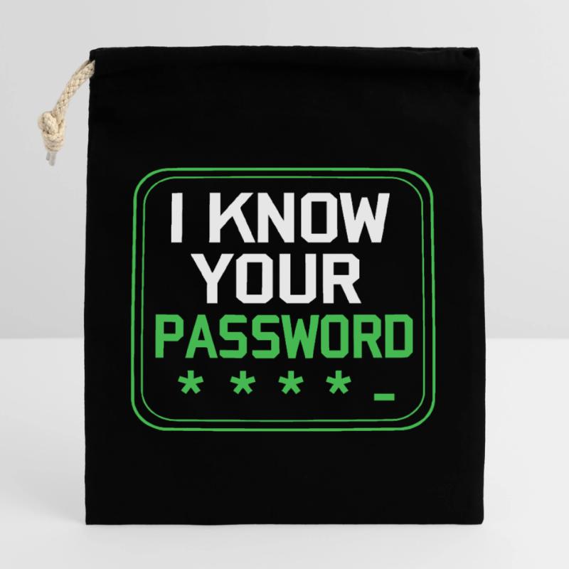 Cybersecurity Cyber Programmer Hacker Closable cotton gift bag (25x30cm)