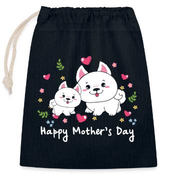happy Mothersday - Verschließbarer Geschenkbeutel aus Baumwolle (25x30cm) - Navy - Vorne