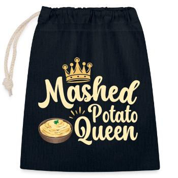 Mashed potatoes Mashed potatoes - Closable cotton gift bag (25x30cm) - navy - Front