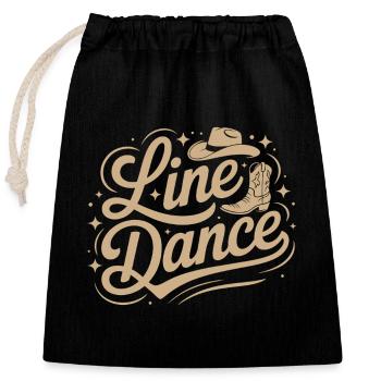 Line Dance mein Hobby - meine Passion - mein Ding - Verschließbarer Geschenkbeutel aus Baumwolle (25x30cm) - Schwarz - Vorne