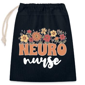 Neurology, Nurse, Brain, Neurologist - Closable cotton gift bag (25x30cm) - navy - Front