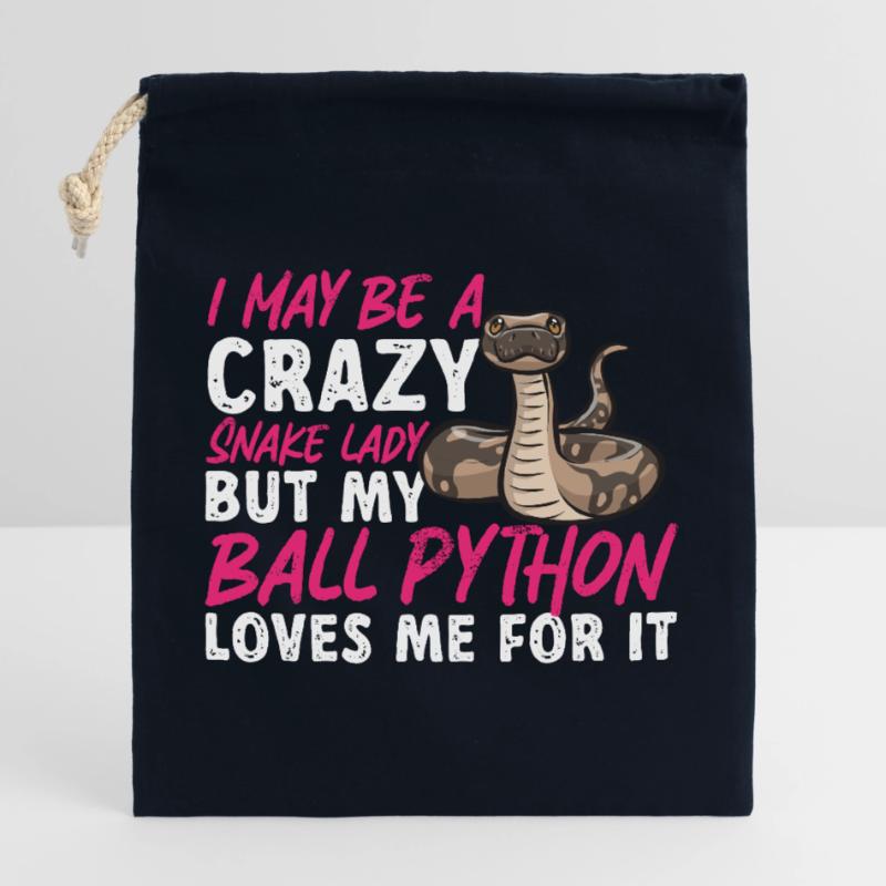 Ball Python Snake King Python Closable cotton gift bag (25x30cm)