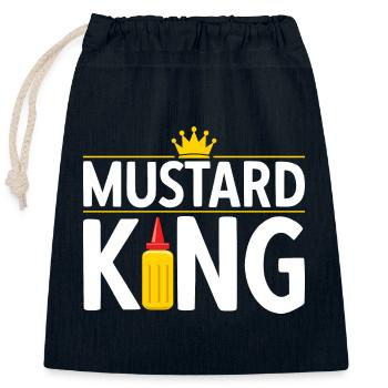 Senf Mustard - Verschließbarer Geschenkbeutel aus Baumwolle (25x30cm) - Navy - Vorne