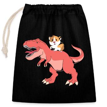 Guinea pig - Closable cotton gift bag (25x30cm) - black - Front