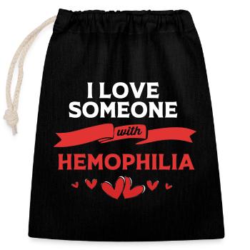 Hémophilie Hémophilie Hémophilie - Sac cadeau en coton avec cordon (25 x 30 cm) - noir - Devant