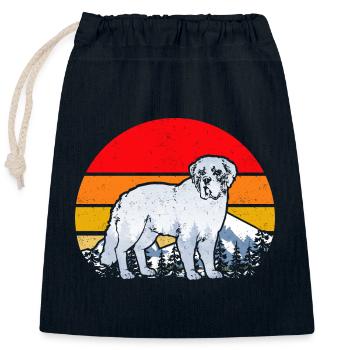 St. Bernard St. Bernard Dog Dog - Closable cotton gift bag (25x30cm) - navy - Front