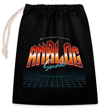 Synthétiseur de sons analogiques - Sac cadeau en coton avec cordon (25 x 30 cm) - noir - Devant