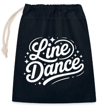 Line dancing my hobby - my passion - my thing - Closable cotton gift bag (25x30cm) - navy - Front