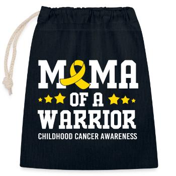 Cancer Child - Closable cotton gift bag (25x30cm) - navy - Front