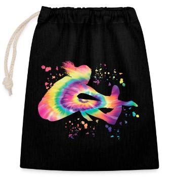 Sauts en longueur Saut en longueur Enfants Saut en longueur - Sac cadeau en coton avec cordon (25 x 30 cm) - noir - Devant