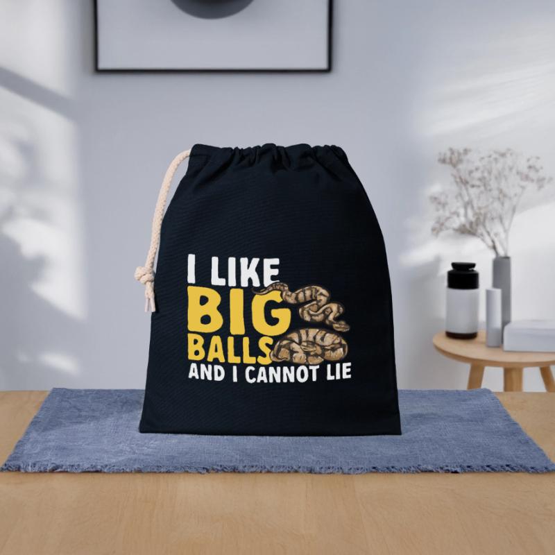 Ball Python Schlange Königspython Verschließbarer Geschenkbeutel aus Baumwolle (25x30cm)