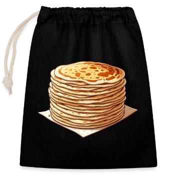 Blini russische Pfannkuchen Russland Crepes Russen - Verschließbarer Geschenkbeutel aus Baumwolle (25x30cm) - Schwarz - Vorne