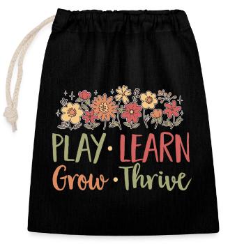 Physiotherapy Paediatric physiotherapist - Closable cotton gift bag (25x30cm) - black - Front
