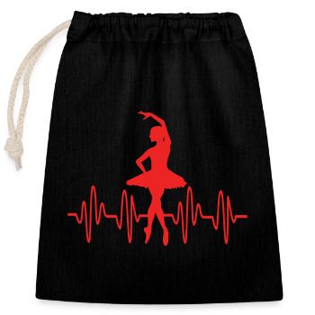 Ballet Ballet Dancer - Closable cotton gift bag (25x30cm) - black - Front