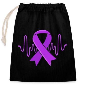 Autoimmune disease - Closable cotton gift bag (25x30cm) - black - Front