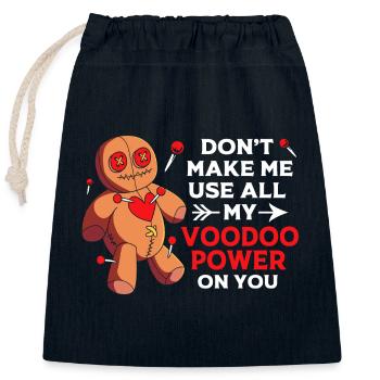 Voodoo - Closable cotton gift bag (25x30cm) - navy - Front