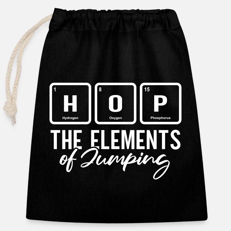 Chemist Chemistry Teacher Element - Closable cotton gift bag (25x30cm) - black